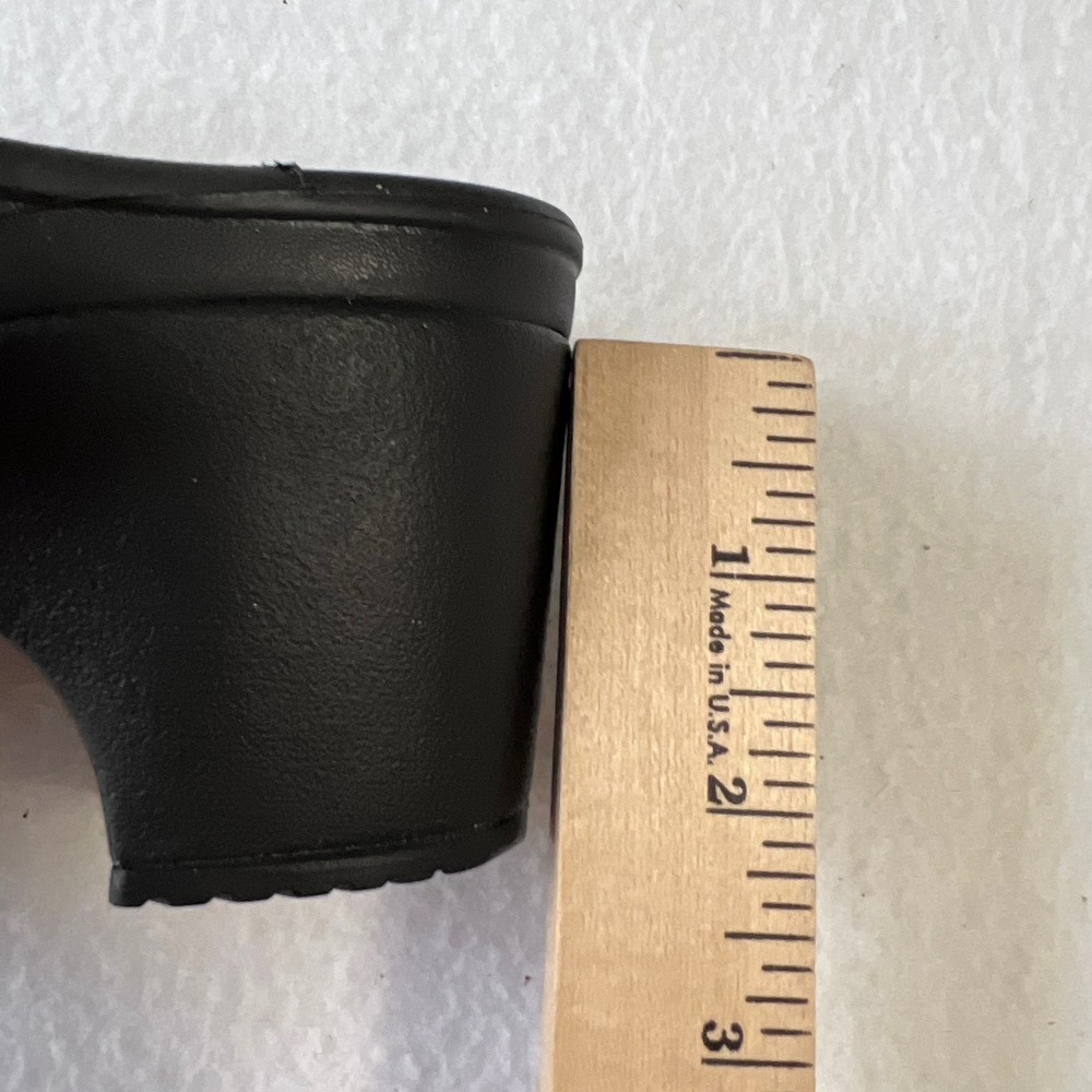 Crocs Sarah Dual Clog Womens Size 8 Black Buckle Platform Heel 203631 Chunky - Picture 6 of 8